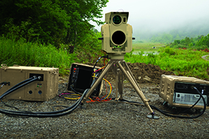 Compact laser weapons system in a field setting