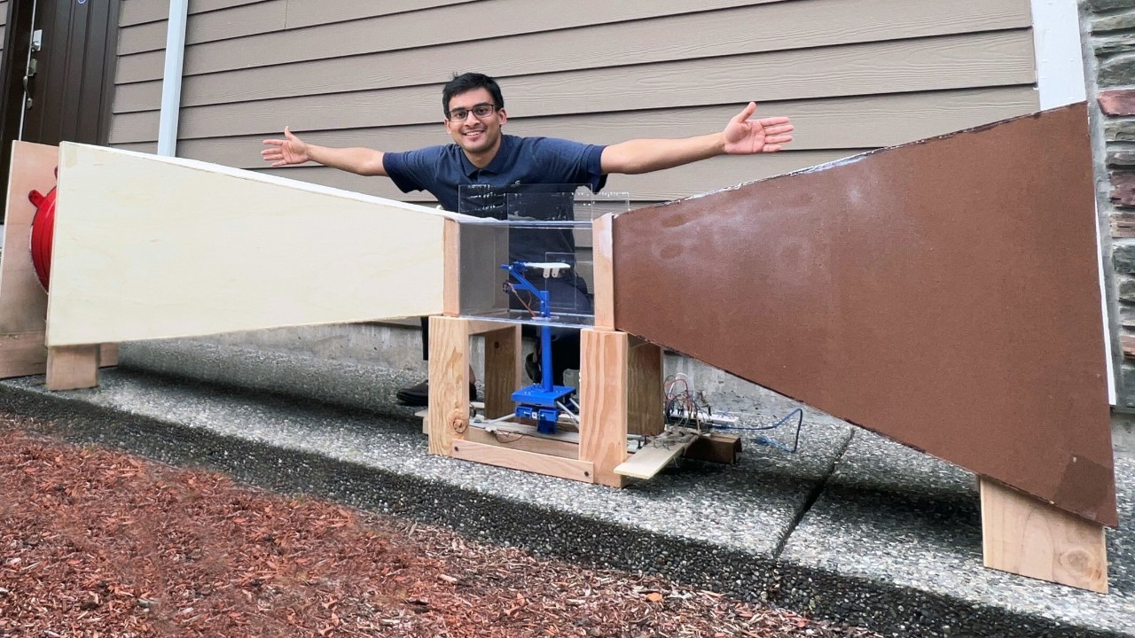 Boeing engineer builds wind tunnel at home