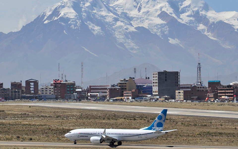 737 MAX airplane #2 conducts high altitude testing in La Paz, Bolivia