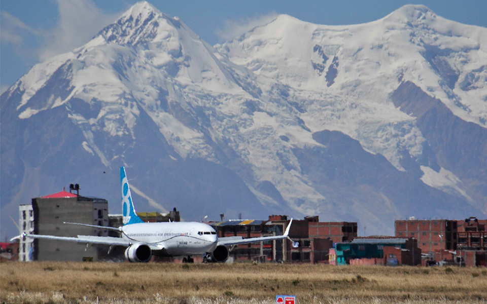 737 MAX airplane #2 conducts high altitude testing in La Paz, Bolivia