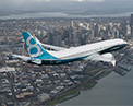 737 MAX airplane #1 during its first flight Jan., 29, 2016