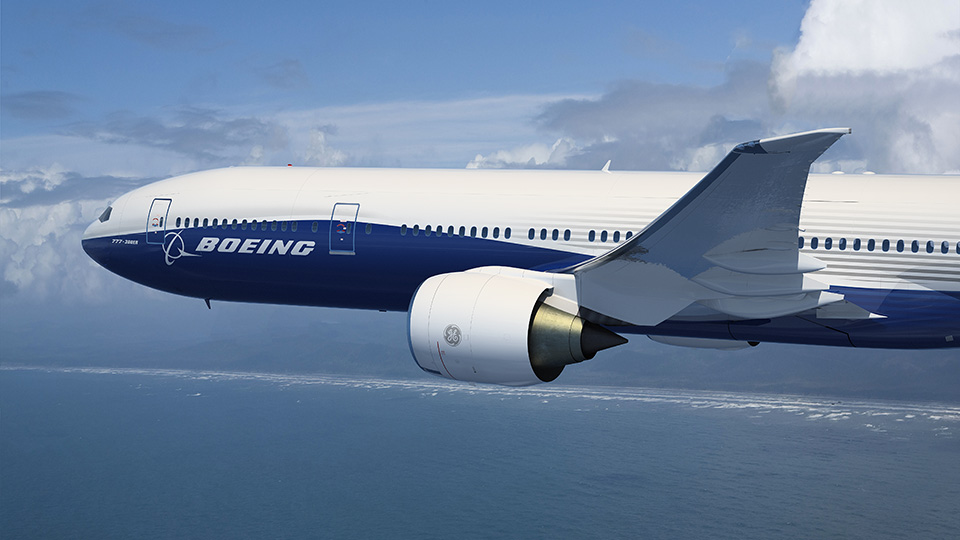 Boeing 777X. Boeing's view of the wide-body market has shifted. Once it thought a strong market through 2020. Now it sees recovery in demand from 2020. Boeing photo via Google images.