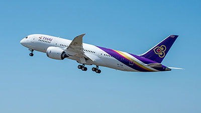 Thai Airways celebrates its first delivery of the 787 Dreamliner