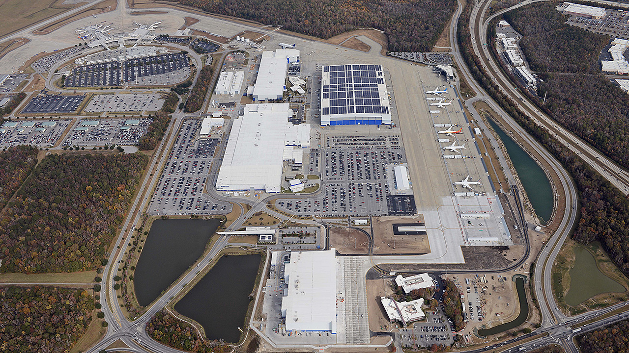 Boeing South Carolina site aerial view.