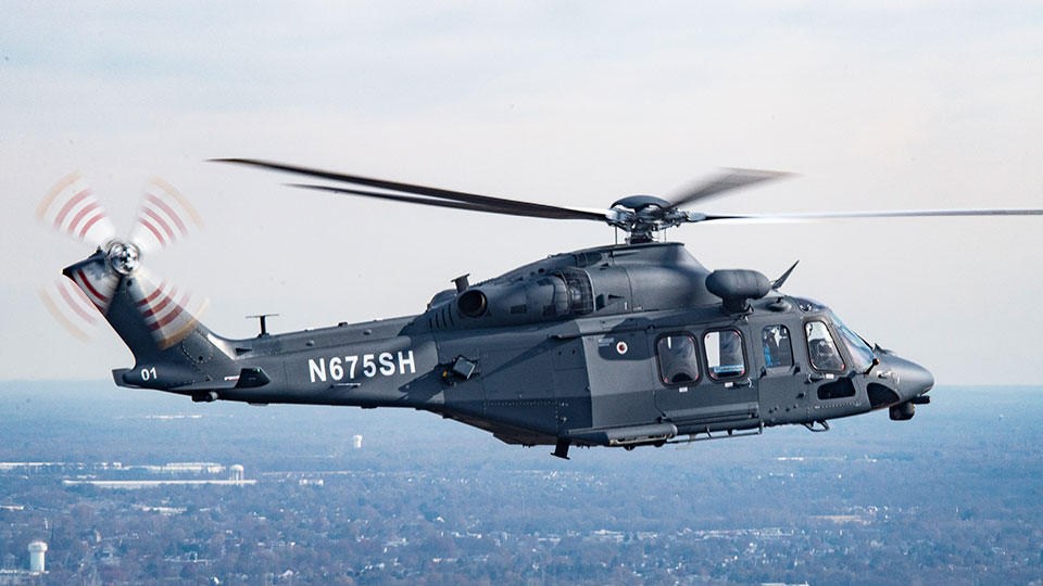 MH-139 in flight.