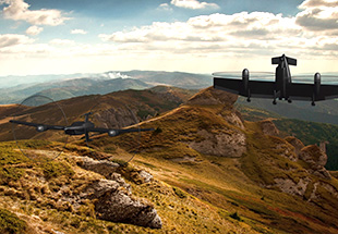 Picture of Vertical Lift aircraft in flight.