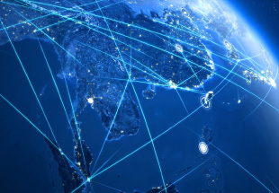 Picture of earth from space.