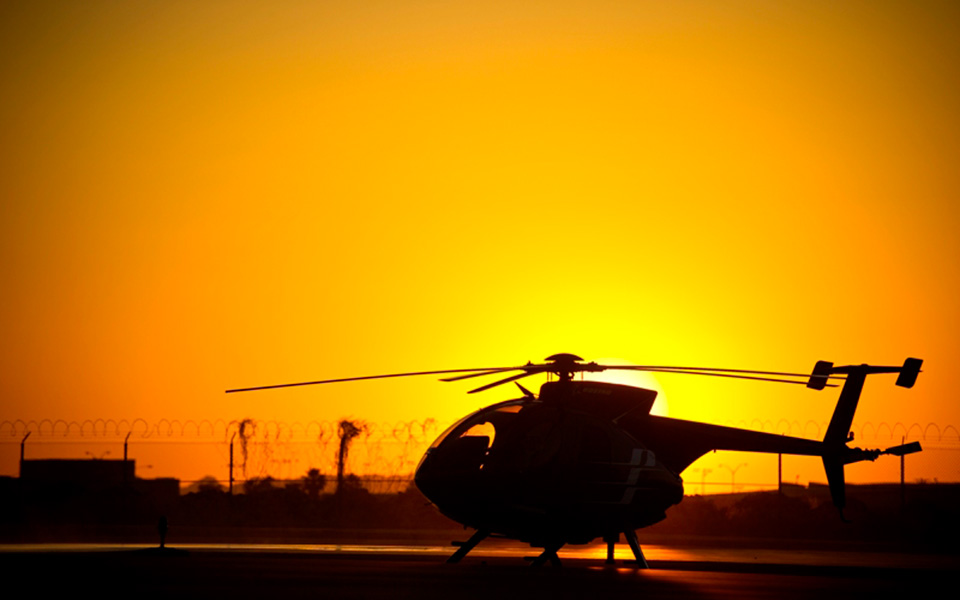 Picture of Unmanned Little Bird at dusk.