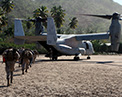 V-22 aircraft, soldiers