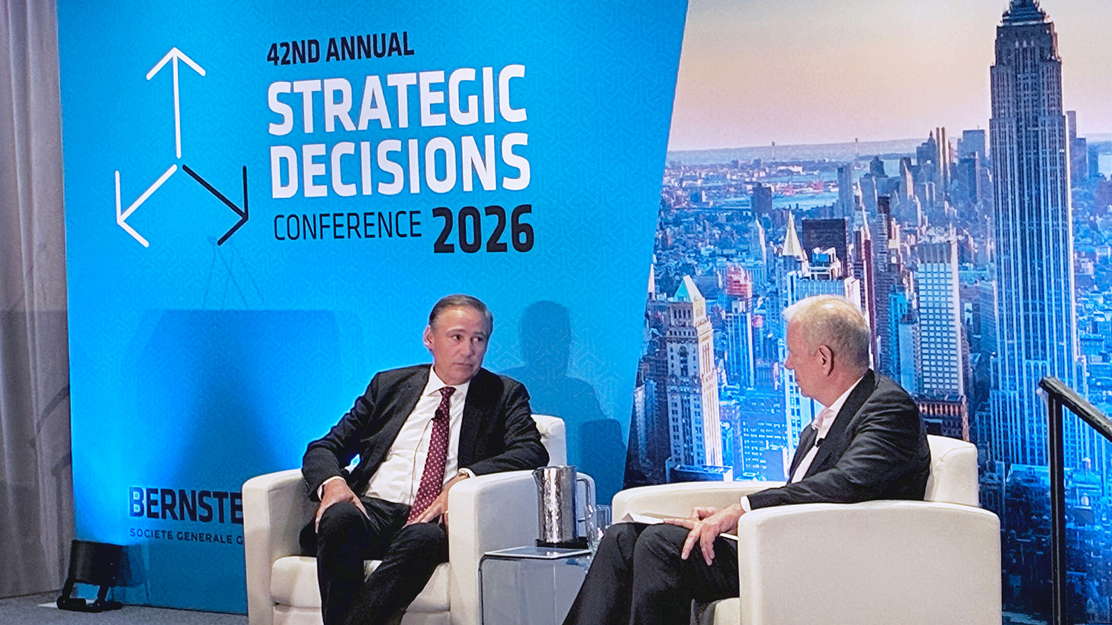 Boeing President and CEO Kelly Ortberg speaking at the Bernstein Strategic Decisions Conference