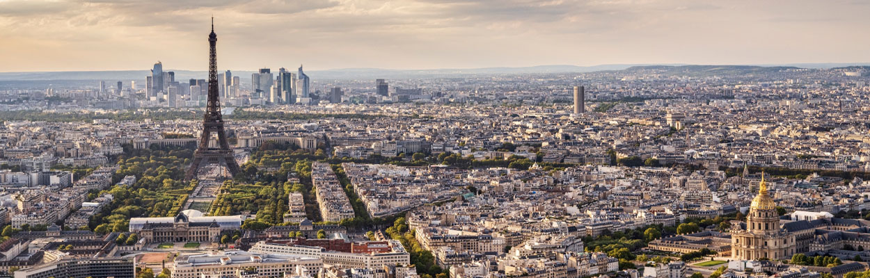Overhead view of Paris