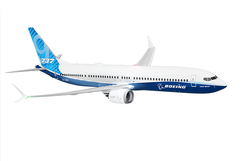A 3-D rendering of the 737-9.