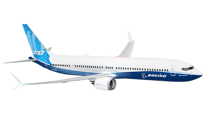 A 3-D rendering of the 737-10.