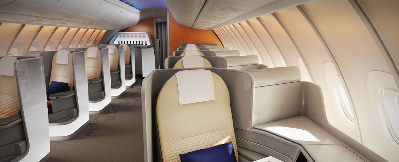 Image of 747 business class interior