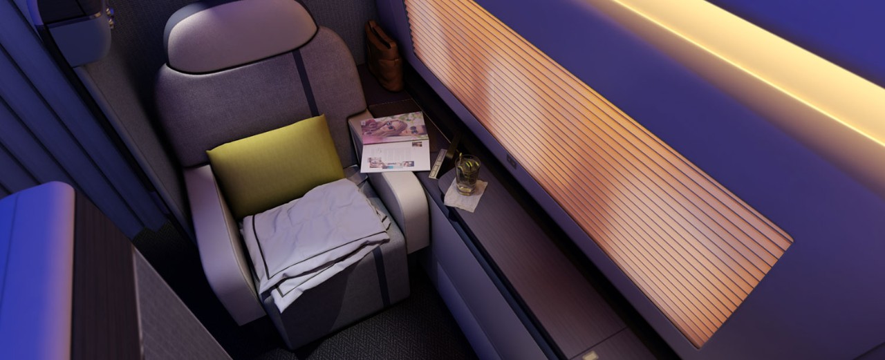 Image of 777 seat offering privacy