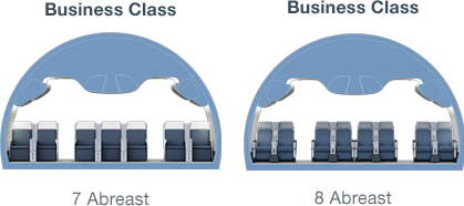 Image of business class seating