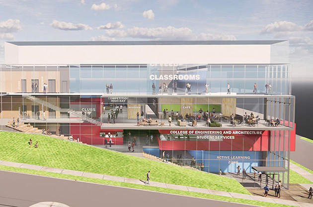 Washington State University Voiland College building rendering.