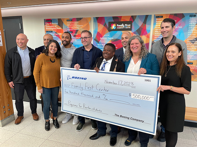 Boeing recently made a $500,000 donation to support the Family First Community Center programs and services. Boeing photo