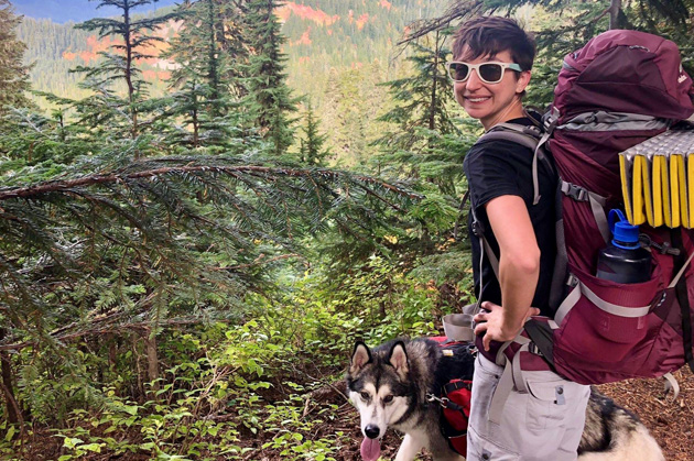 Heather Sheffer and dog Sophie.