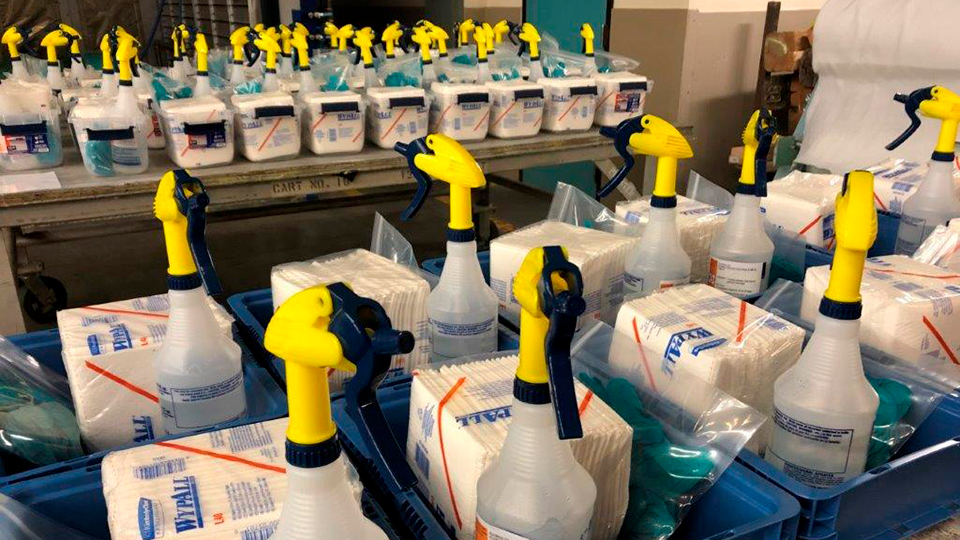Cleaning supplies.