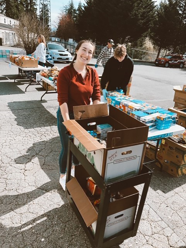 Volunteer at Puget Sound area food drive.