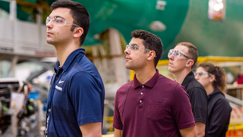 Everett Factory Tour for Boeing Interns