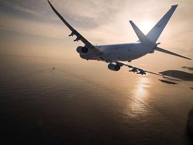 P-8 in flight.