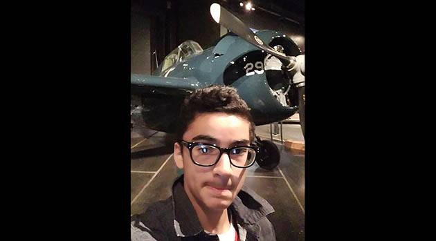 Ali Alqubtan at the Museum of Flight in Seattle, Washington