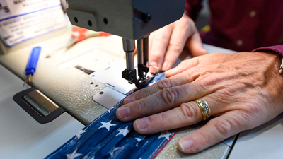 Employees across Boeing are sewing cloth face coverings