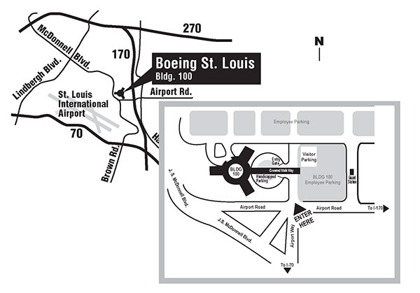 Map to Boeing St. Louis.
