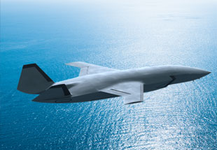 Picture of MQ-28 over water.