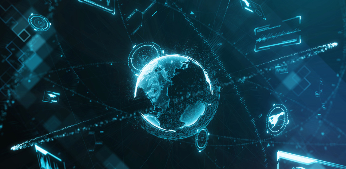 Digital stylization of globe