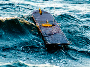 Autonomous Surface Vehicle (ASV) floating in the water