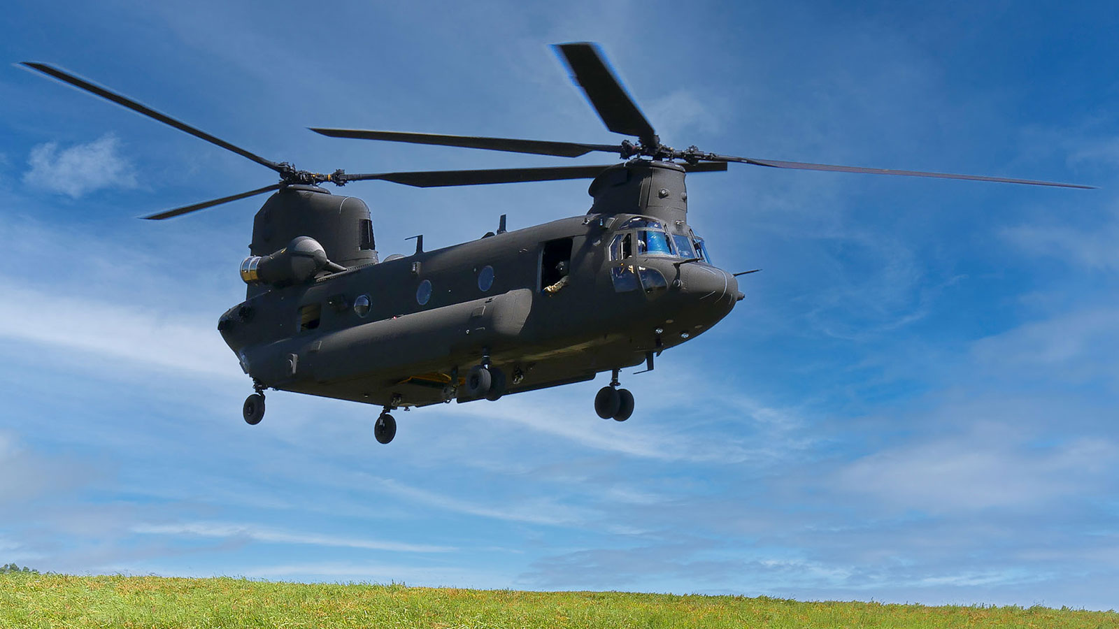 A CH-47F Block II Chinook in flight