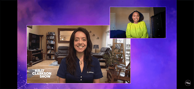 Boeing text pilot Ruth Morlas and teen pilot Cailey Stewart