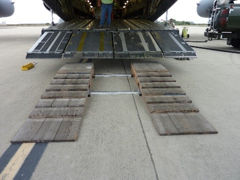 Previous aircraft loading ramp