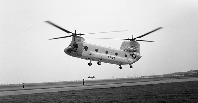 YCH-1B Chinook prototype first flight