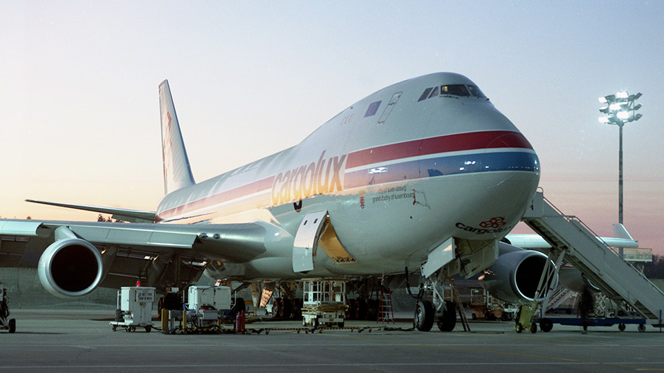 First 747-400F delivery to CargoLux, 1993