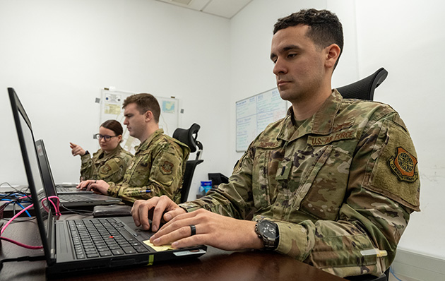 Members of the U.S. Air Force Mission Defense Teams