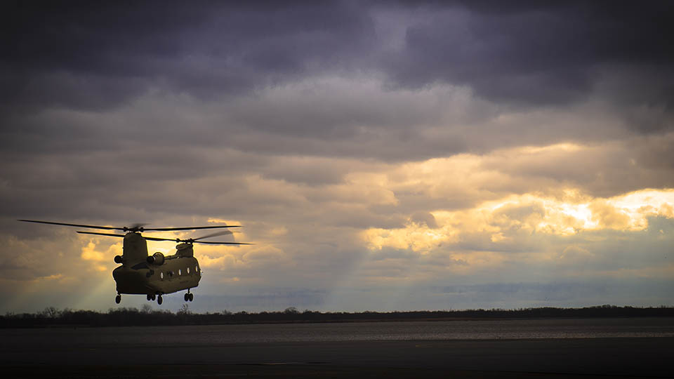 The CH-47F Chinook is an advanced multimission helicopter for the U.S. Army and international defense forces. CH-47F contains a fully integrated, digital cockpit management system, Common Aviation Architecture Cockpit and advanced cargo handling capability. 

Photo by Boeing Scientific Photographer Fred Troilo