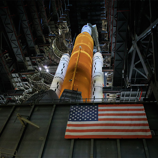 The Space Launch System rocket