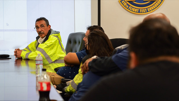 Twenty-one years after retiring from the Air Force and starting a new career, Garcia returned to Edwards Air Force Base as a Boeing employee in 2018. He is now the KC-46 maintenance team manager.