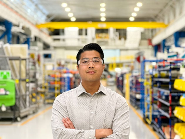 Reg Torrevillas, now a V-22 engineering manager, at the Boeing Philadelphia site.