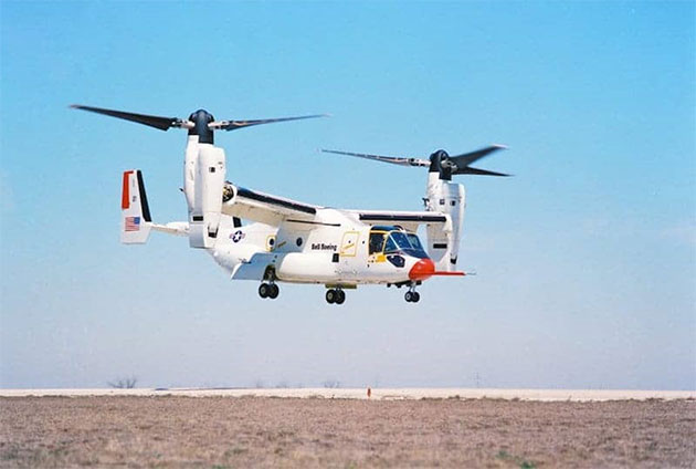 V-22 first flight in March 1989