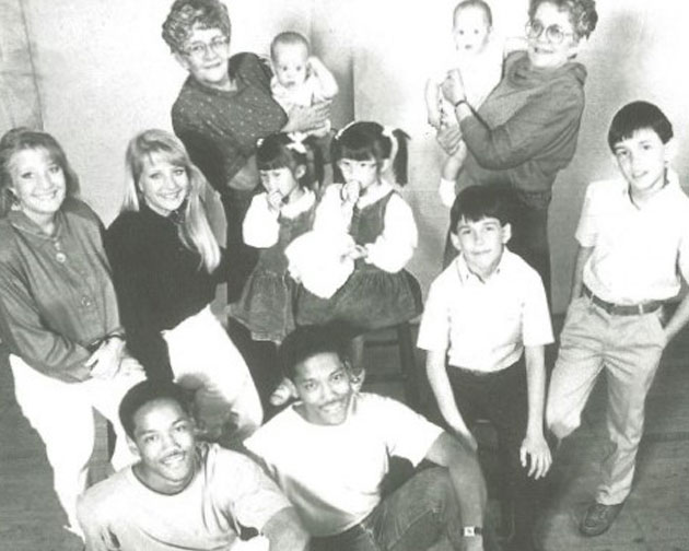 The Weathers brothers are rooted in Mississippi State University traditions, representing campus twins in this university brochure in 1991.