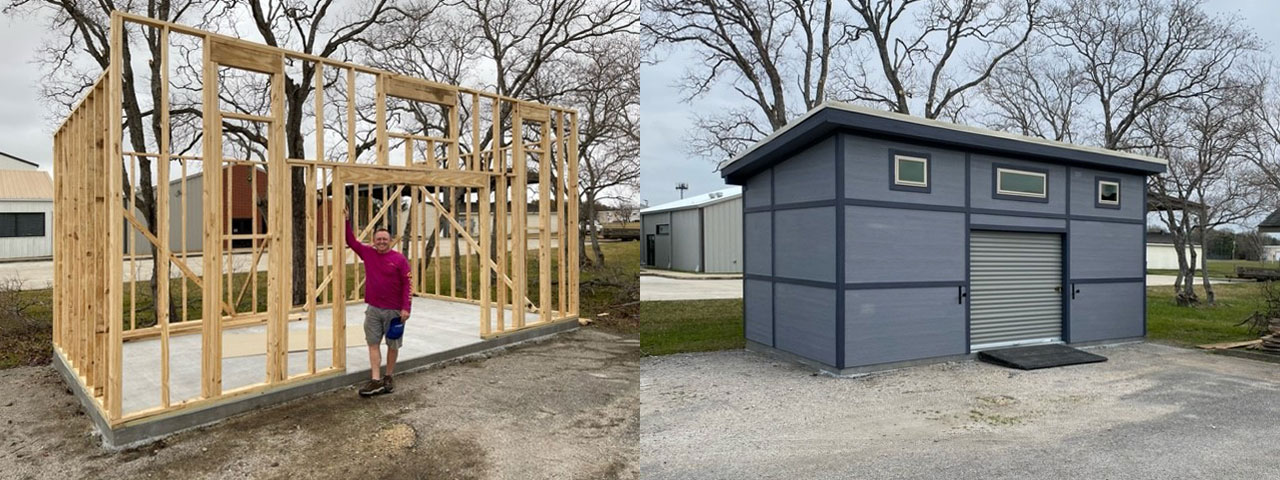 NASA astronaut Butch Wilmore enjoys woodworking and building things in his spare time. He’s pictured making a shed for his church in Texas.