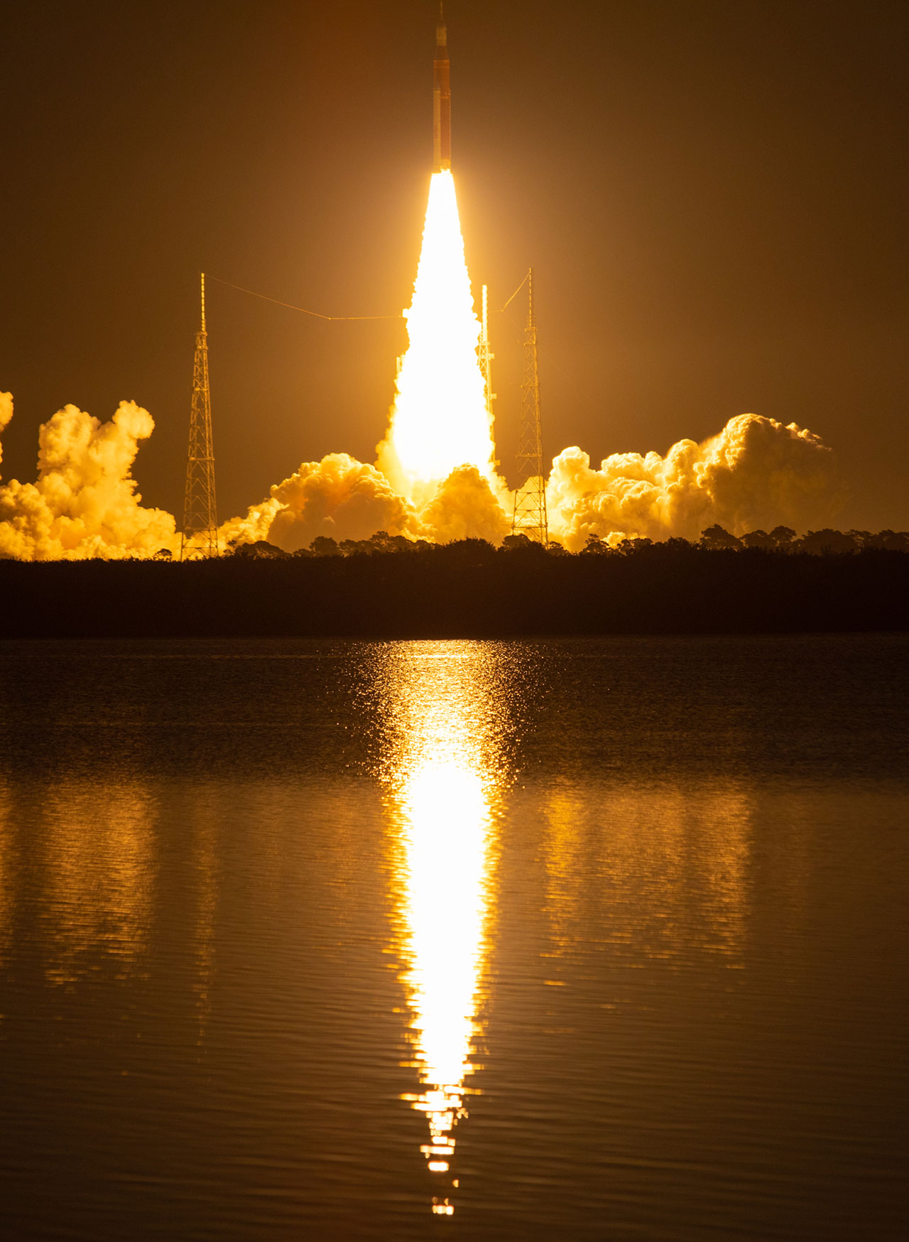 Artemis 1 launch, Kennedy Space Center, on Nov, 16, 2022 shot from NASA’s Banana Creek facility.
