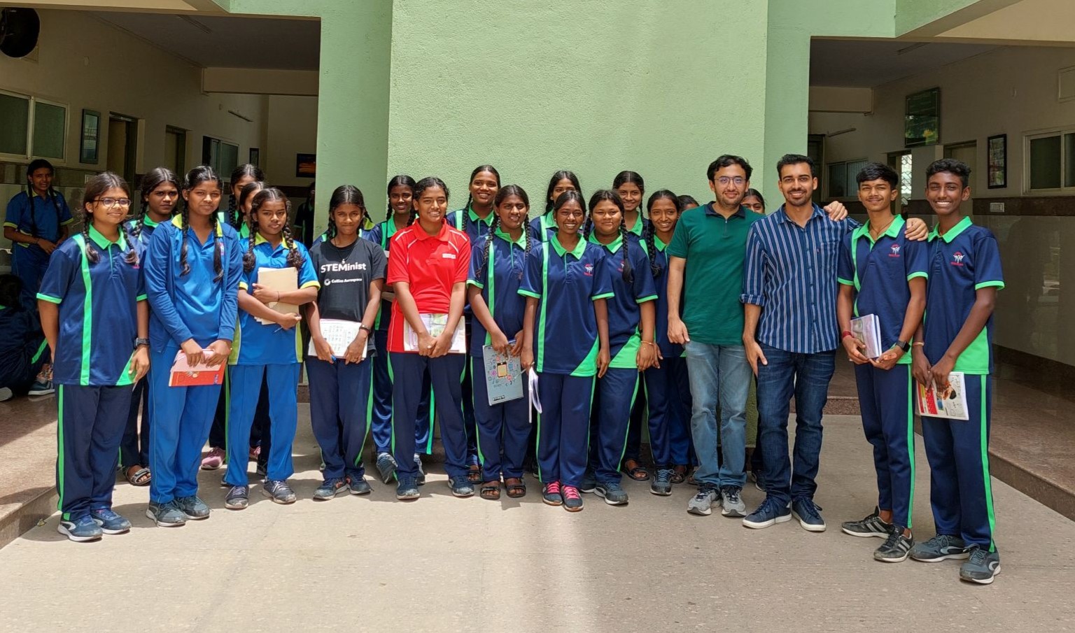 Shishu Mandir is a community school in Bengaluru, India, which Boeing has supported for ten years. Volunteers teach the students STEM skills.