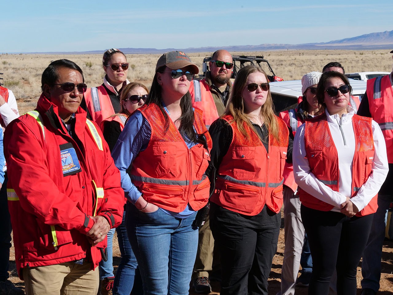 Red Team members including Dr. Joe Lopez (foreground from left), Dee Dobson, Morgan Luther and Ashley Fregoso.