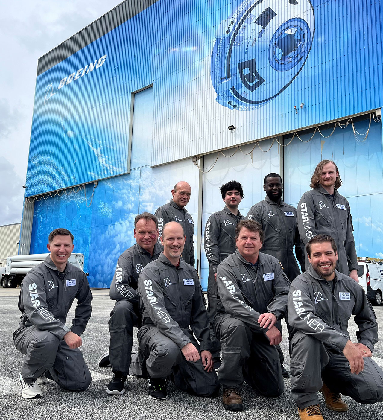 Pad Team B (left) kneeling, Zach Grove, Kevin Harlinski, Jim Knohl, John Grant and Robert Hughes. Back row (left), Joe Turnbach, Christian Fesdjian, Oborsouis “OB” Saint-Louis and Justin Weisenberger. John Proferes not pictured.